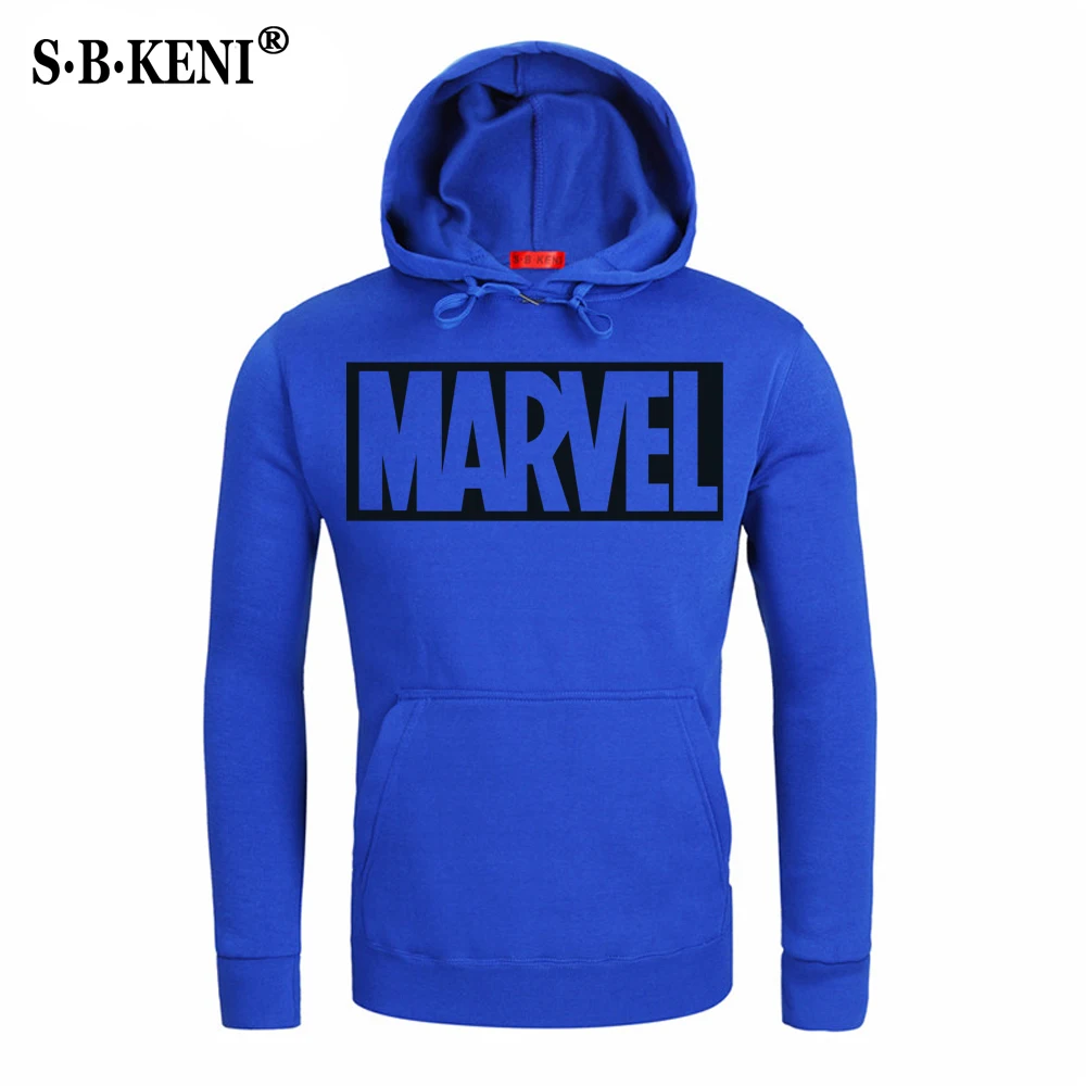 New Marvel Hoodies Men Brand Long Sleeve Solid Color Hooded Sweatshirt Mens Hoodie Track Sweat Coat Casual Sportswear