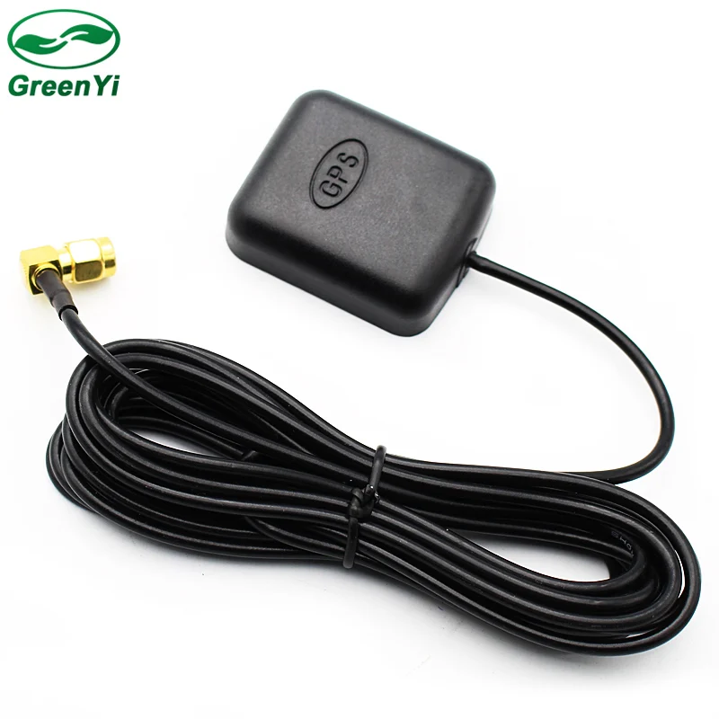

GreenYi High Gain Car GPS Aerial Mini GPS Antenna with Two Amplification Car DVD Navigation 3m SMA Interface