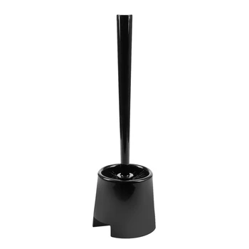 

Toilet Brush with Holder, Black Wipe clean Bathroom Polypropylene