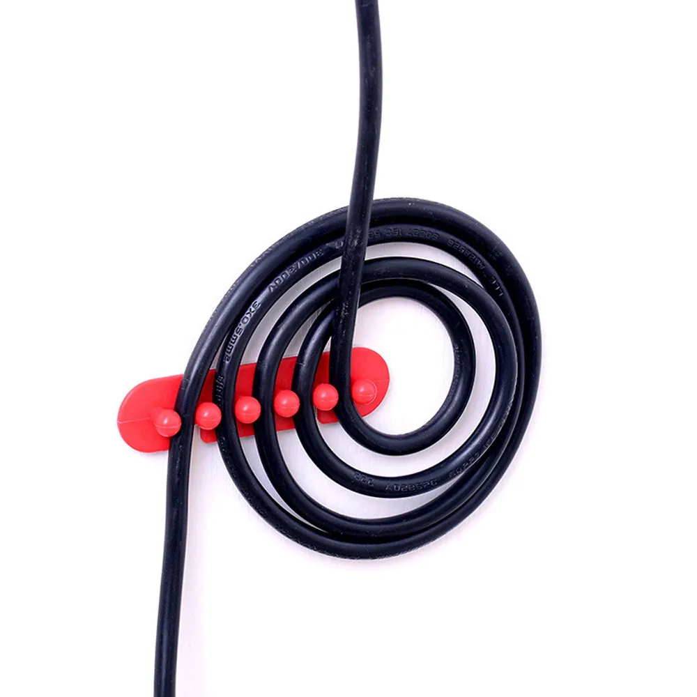 2PCS Colorful Wire Cord Clip Line Holder Tie Fixer Organizer Drop Adhesive Clamp