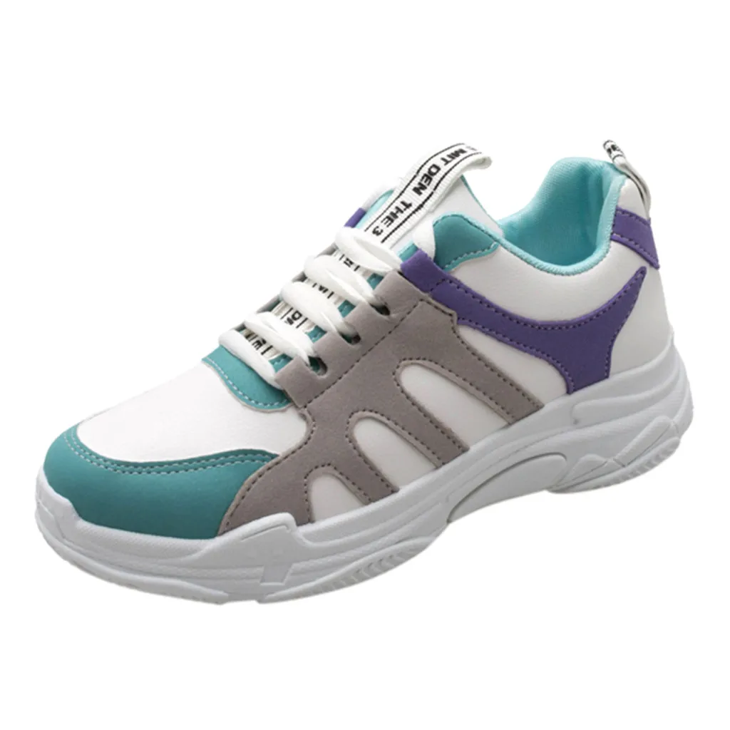 

SAGACE Women's fashion sneakers fashion round head thick-soled tie casual comfortable student classic sneakers 2019