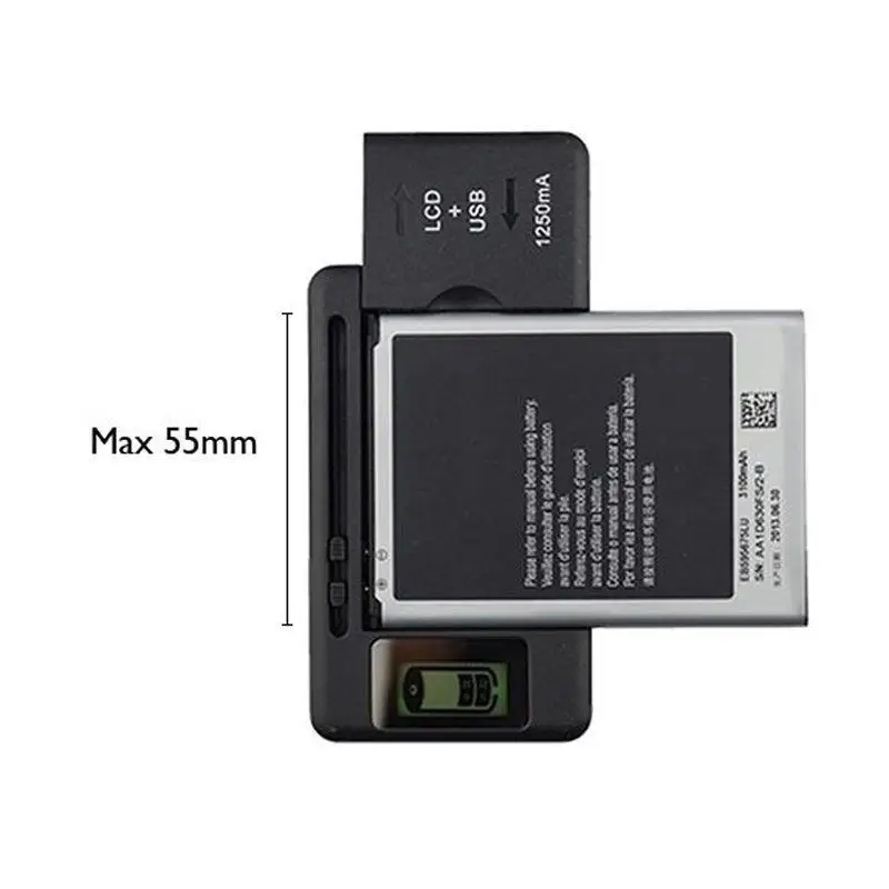 

New Universal Mobile Battery Charger LCD Indicator Screen For Cell Phones 1 USB-Port Battery Charger