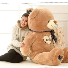 130 см "привет" любовь сладкий плюшевый мишка плюшевая игрушка медведь кукла, Рождественский подарок b7817