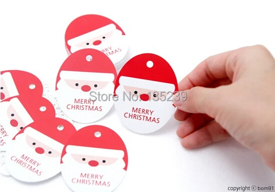 santa christmas tags