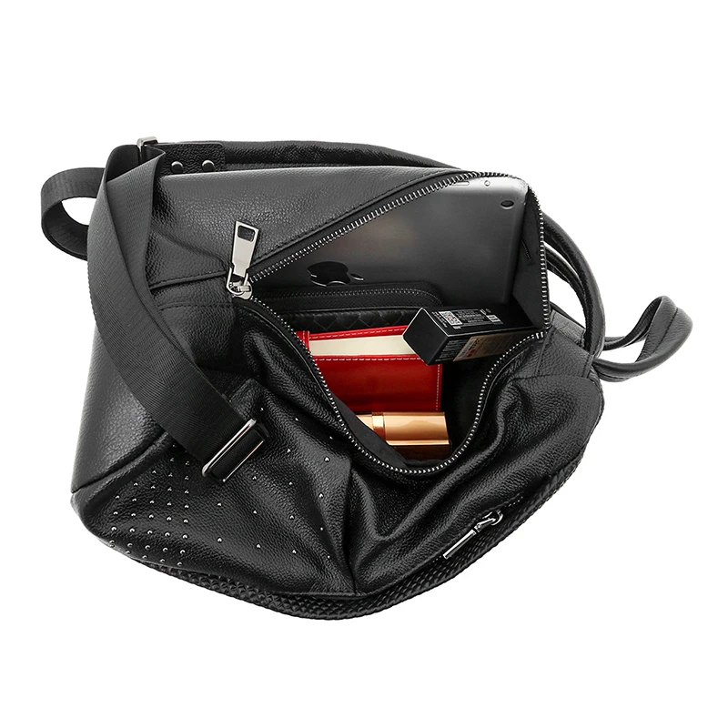 Женский рюкзак из натуральной кожи со змеиным узором|high school bags|leather women backpackwomen