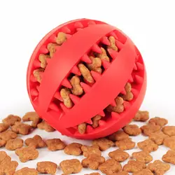 5/7 см собака игрушка шарик интерактивный резиновая Еда диспенсер Укус устойчивостью чистить зубы щенок кошка весело играть в мяч