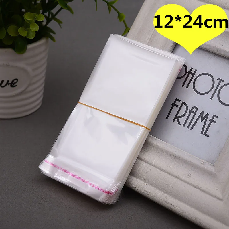500pcs 12*24cm Clear Transparent Self Adhesive Resealable ...