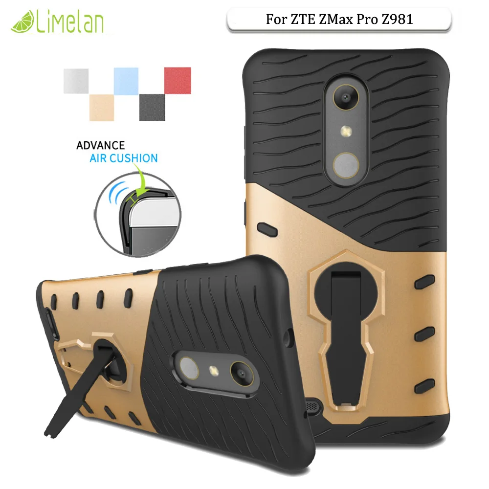 

Limelan New For ZTE Zmax Pro Z981 Case 6.0'' Z MAX Pro Case Armor Hybrid Back Cover Dual Layered TPU PC With 360 Degree Rotation