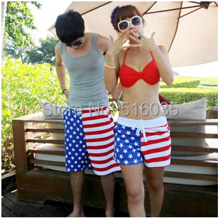 

New Arrival fashion USA flag lovers beach shorts beach wear men and women men beach shorts summer beach shorts free shipping