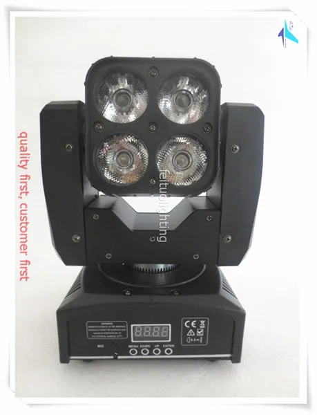 8 шт./лот высокое мощность Quad 4x15 Вт луч перемещение головного света RGBW 4IN1 мини Матрица этап диско освещение лампы размытого света луч Pro DMX DJ