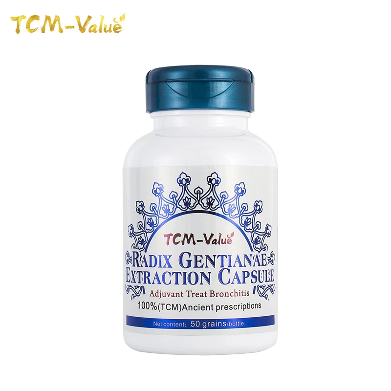 

TCM-Value Radix Gentianae Extraction Capsule, Adjuvant Treat Bronchitis, Cure chronic bronchitis and Iaryngopharyngitis, 50pcs