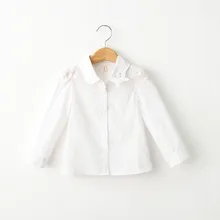 Высокое качество; Новинка; белая хлопковая рубашка для отдыха для девочек; универсальная рубашка. Специальное предложение для академии