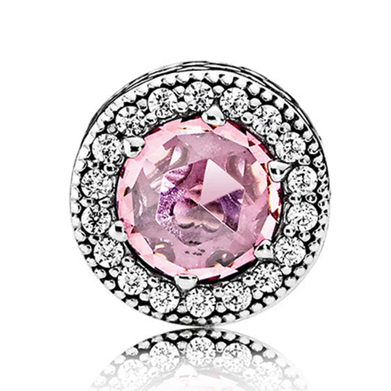 

Top Quality 925 Sterling Silver Bead Charm Pink & Clear CZ APPRECIATION Beads Fit Pandora ESSENCE Bracelet Bangle Diy Jewelry