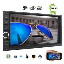 Android 6.0 Car No DVD Player 7 Inch Car Stereo Radio Receiver Quad Core GPS Navigation In Dash Bluetooth + Wireless Back Camera