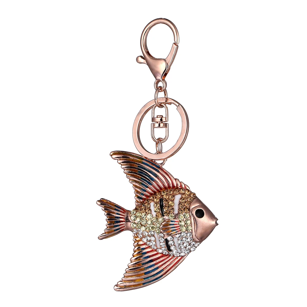 

Exquisite Fish Keychains Holder Creative Animal Charm Key Rings Bag Buckle Handbag Pendant for Car Keyring Fish Keychain