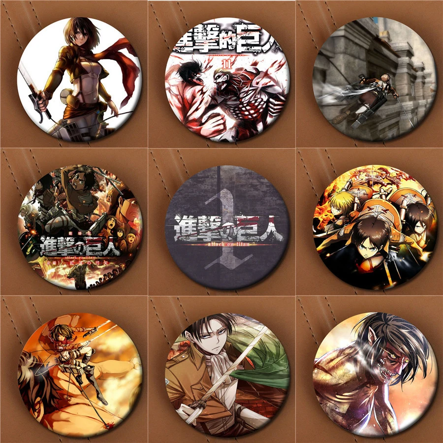 

Youpop Attack on Titan Japanese Anime Album Brooch Fashion Pin Badge Accessories For Clothes Hat Backpack Decoration XZ0092