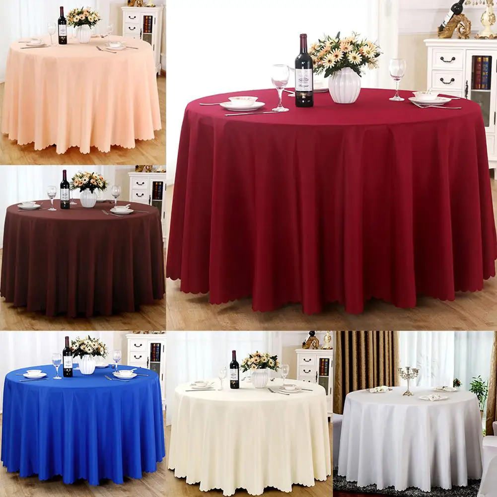 

Satin Tablecloth White Black Solid Color Multiple Color for Wedding Birthday Party Tablecloth Round Tablecloth Home Decor