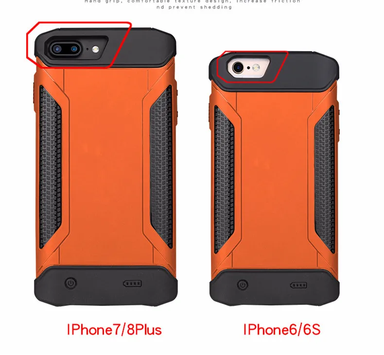 

2019 5000mAh External Battery Charger Case For iphone 6s 7 8 Plus Anti-fall/Shockproof/ Life Waterproof/ Power Bank