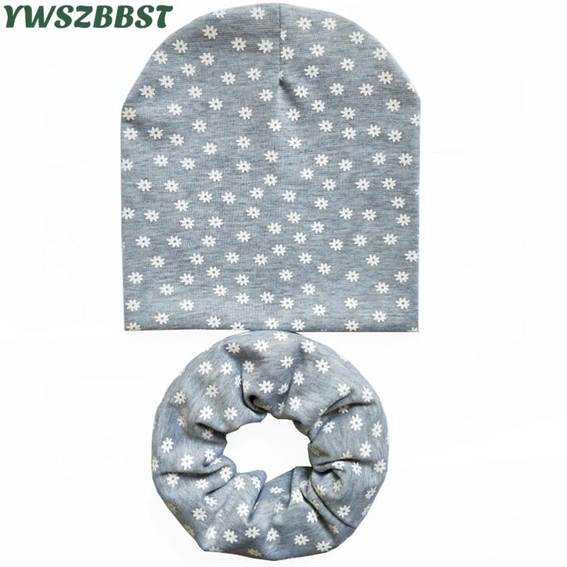 

Baby Hat with floral sapling print Autumn Winter Baby Hats Newborn Baby Cap Kids Hat Girls Boys Children Cap Scarf Collar