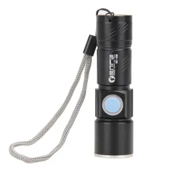 

Portable Flashlight with 3-mode Lighting Mini LED Torch Zoomable Waterproof USB Rechargeable Flashlight Torch 9.3 * 2.6 * 2.4cm