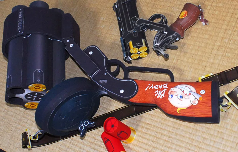 Paper Model Hell Baron BigBaby Multi-tube Revolver Paper Model Hell Baron BigBaby Multi-tube Revolver