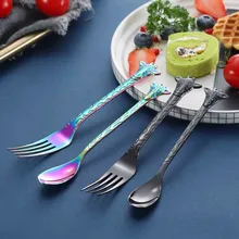 1 шт. кофейные ложечки из нержавеющей стали с красочным рисунком ложка для перемешивания посуда Десерт Совок Кухня, бар, ресторан поставки HX0618