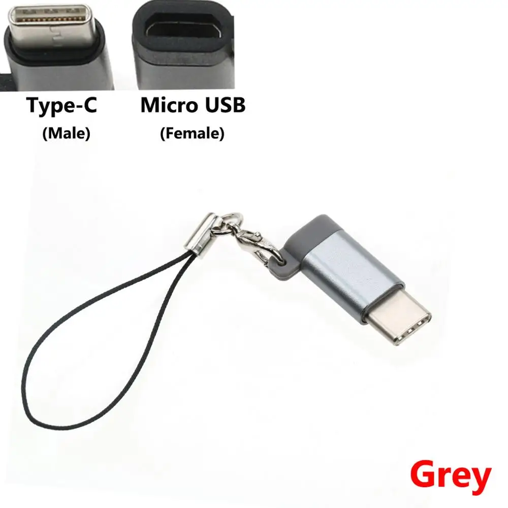 JCD 1 шт. Micro USB Женский Тип C 3,1 Мужской OTG кабель адаптер зарядка и синхронизация данных USB C конвертер для samsung S8 для huawei P20 P10 - Цвет: Синий