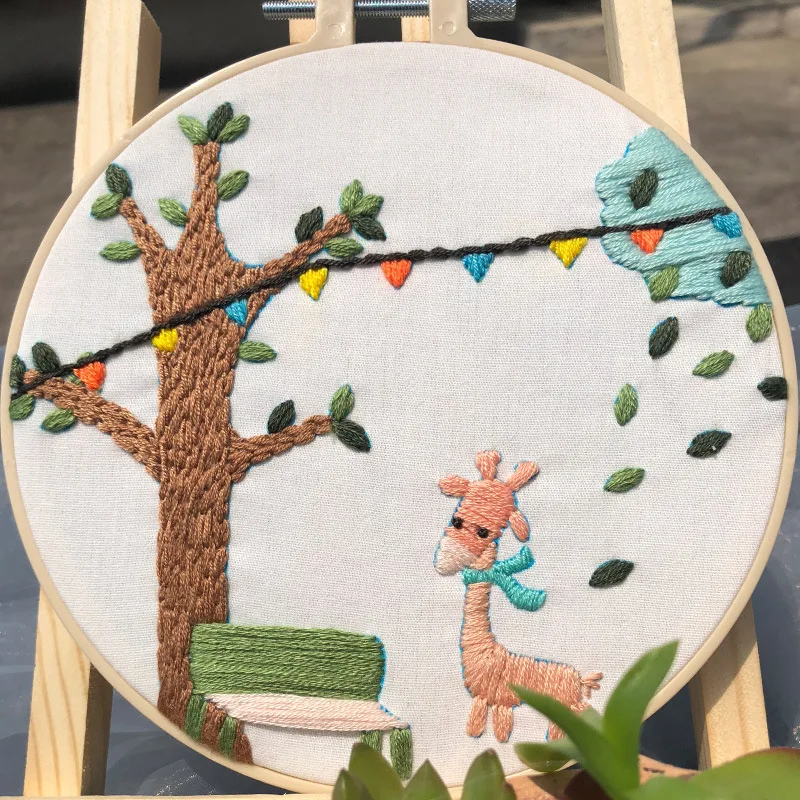 DIY Embroidery for Beginner Needlework Practice Kits Cross Stitch Wall Handmade Embroidery DIY Cloth Material Package