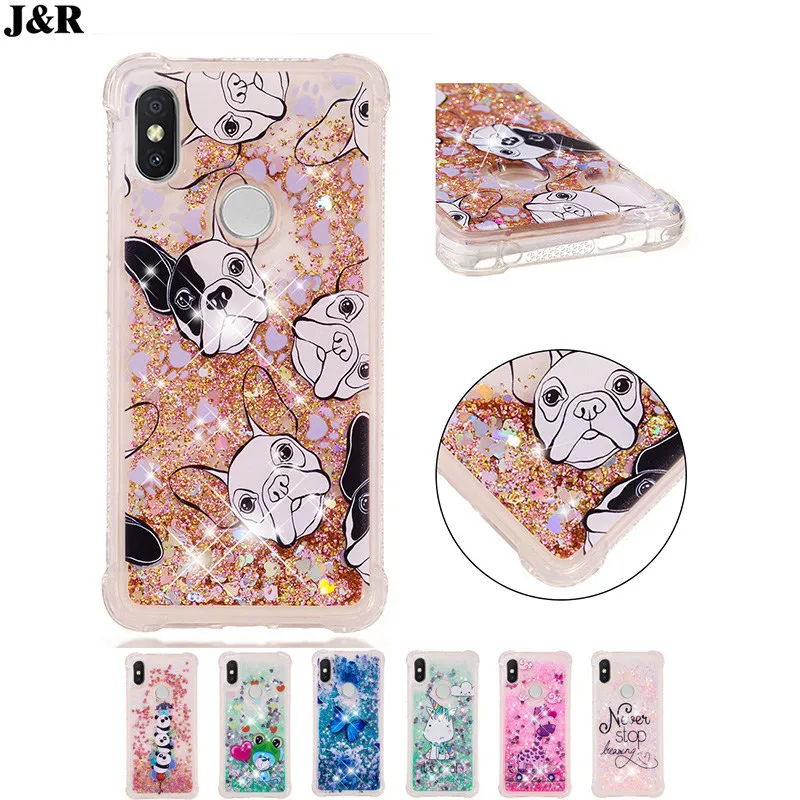 Cartoon Case For Xiaomi Redmi S2 Case Cover Cute Glitter Liquid Soft TPU Phone Case For Xiaomi Redmi S2 Back Cover Coque