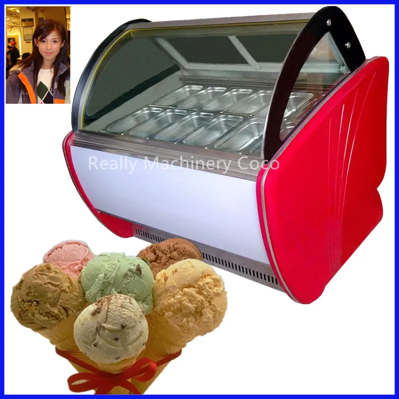 Luxurious ice cream refrigerator showcasein Ice Cream Makers from Home Appliances on Aliexpress