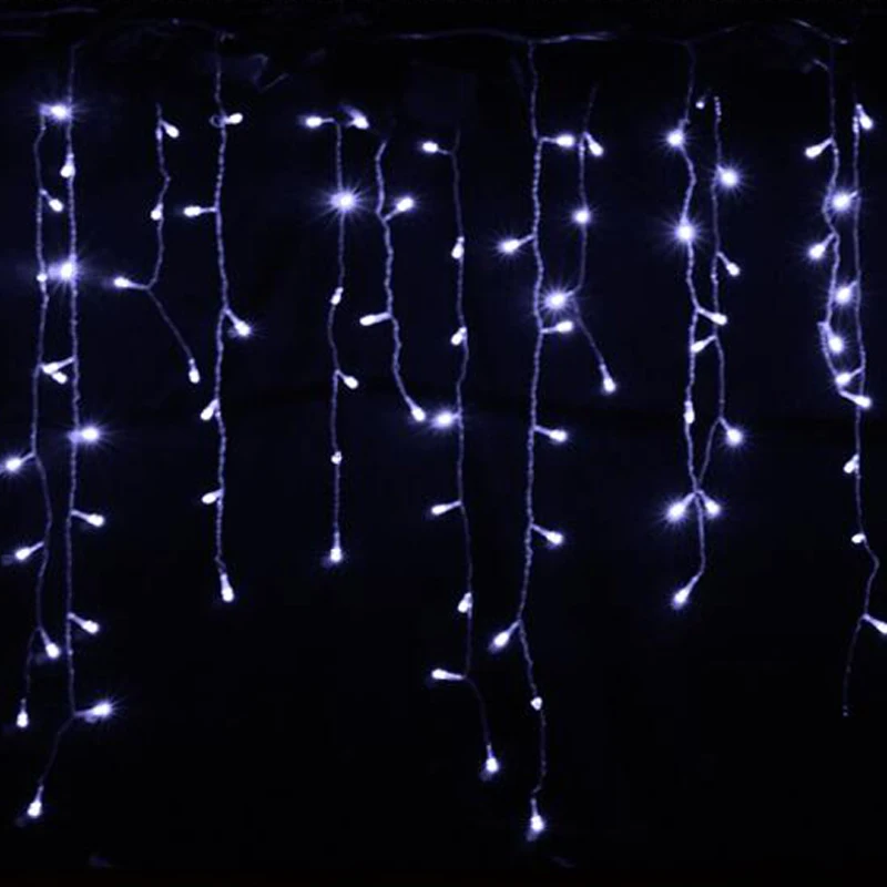 2m 104 bulbs Fairy LED Curtain Garland White Christmas lights decoration icicle holiday lights for living room with CE