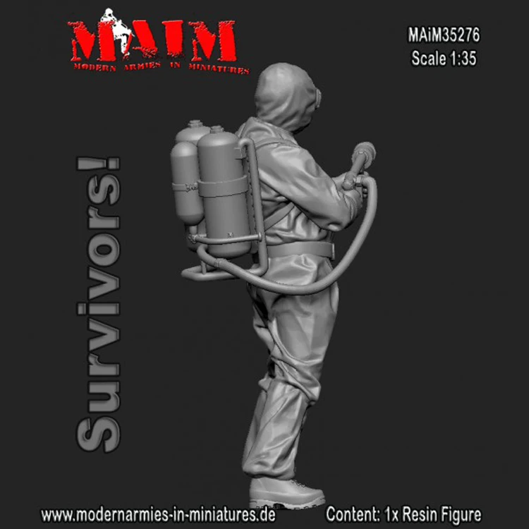 1/35 год защита от радиации + огнемет модель солдата из смолы GK несобранный и