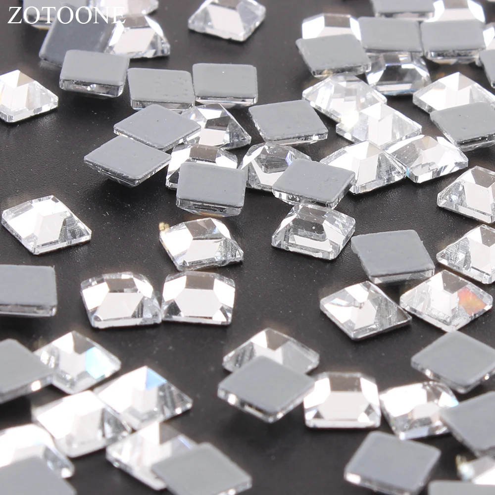 ZOTOONE 50 шт. 6 2*6 2 мм квадратные стразы стекло на одежде искусственные украшения для