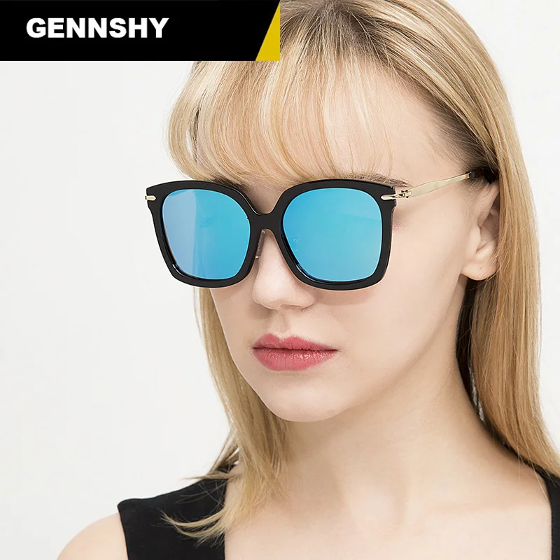 2017 Fashion Big Square Polarized Sunglasses Women Retro Brand Design