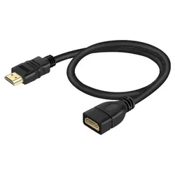 50 см HDMI 2,0 удлинитель 4 К HDMI 2,0 В мужчин и женщин extender для компьютера/HDTV/ ноутбук/проектор в аудио-видео кабель 0,5 м