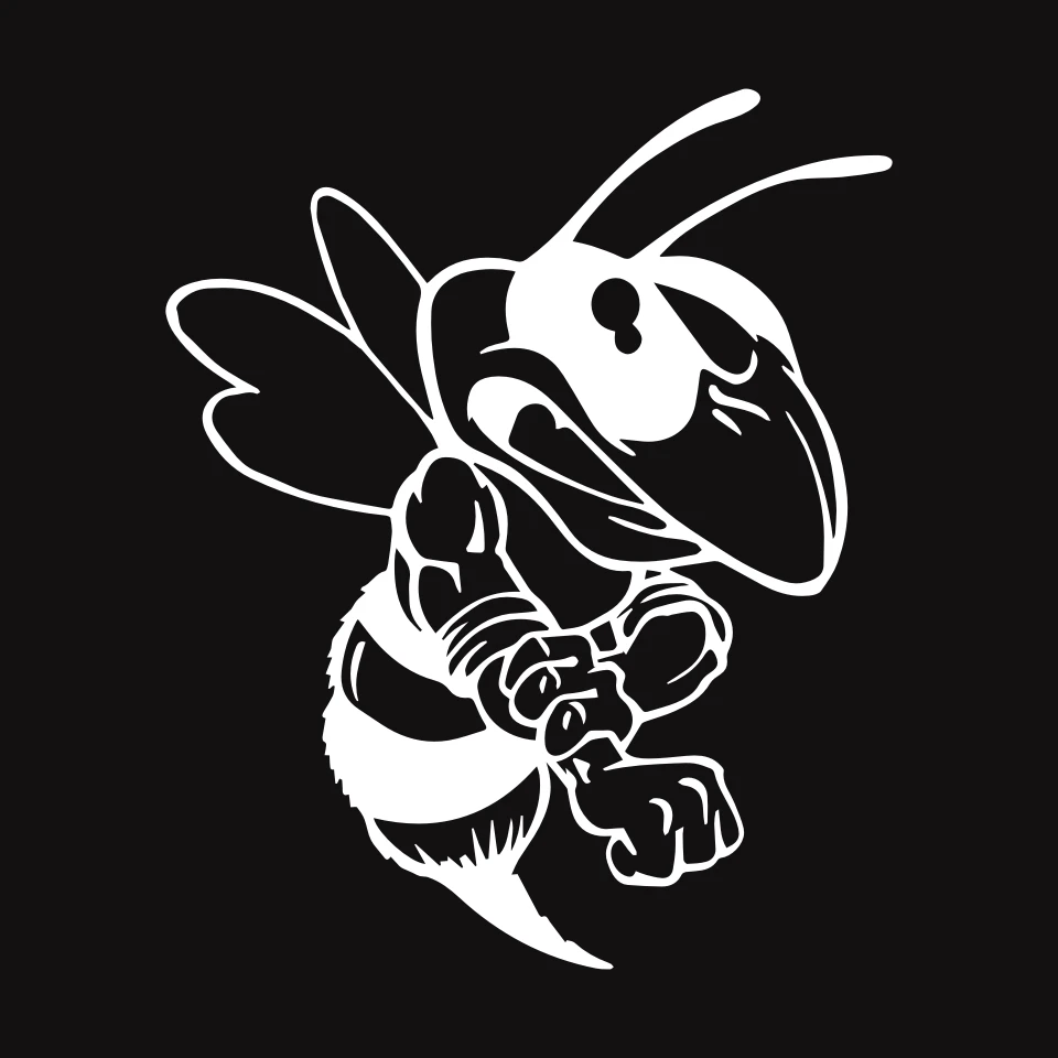 Cunymagos Animal Car Styling Funny Cartoon Attacking Bee Car Stickers And Decal Accessories 12.315CM  (4)