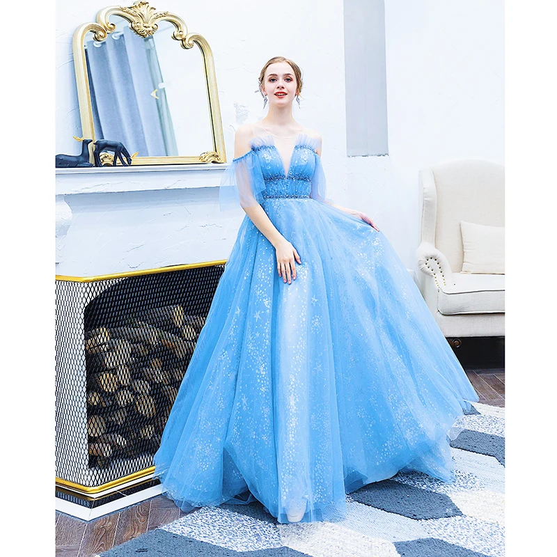 Сексуальное платье с v образным вырезом De Soiree Longue 2020 вечерние платья длинное