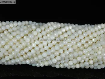 

Natural White Sea Shell Gems Stones 2mm Smooth Round Spacer Loose Beads 15'' Strand for Jewelry Making Crafts 5 Strands/Pack