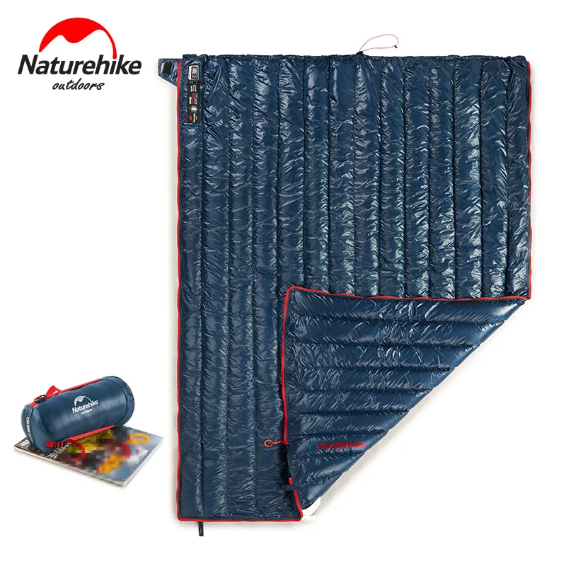 Special Product  Naturehike Ultra light down sleeping bag adult outdoor camping Goose down Square sleeping bag warm