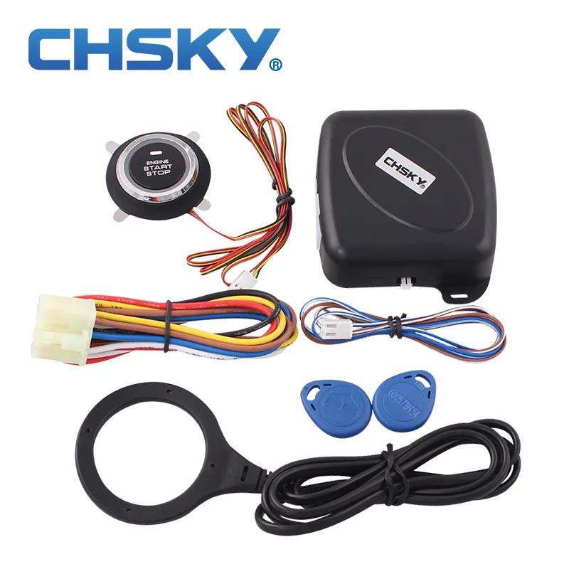 CHSKY rfid кнопка запуска двигателя бесключевая и остановки трансмобилайзер система