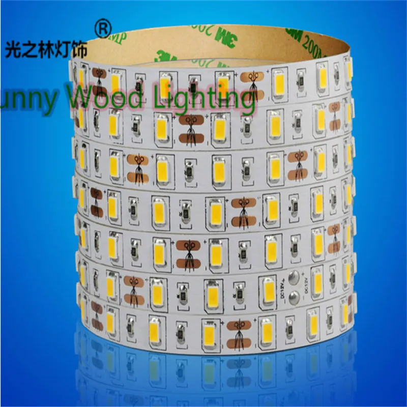 5 м/рулон 5630 60led/M 12VDC 18 Вт/м IP20 мягкая полоса светодиодный ленточный светильник для
