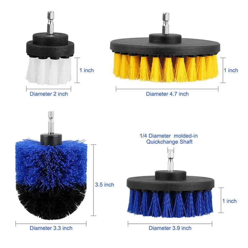 4 шт. электрическая щетка для чистки сверла скраб бит мощность чистая шина набор для ванной автомобиля