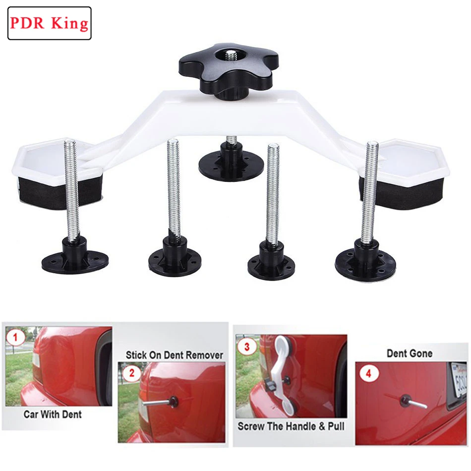 

Paintless Dent Repair puller Body Damage Fix Tool Pulling Bridge Puller Dent Removal Glue Tabs Hand Repair Tools Kit Set