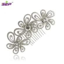 Joyería Nupcial de La boda Accesorios Tiara de Cristales Claros Del Rhinestone de La Flor Peine Del Pelo Horquillas FA3239 Diadema Para El Envío Libre