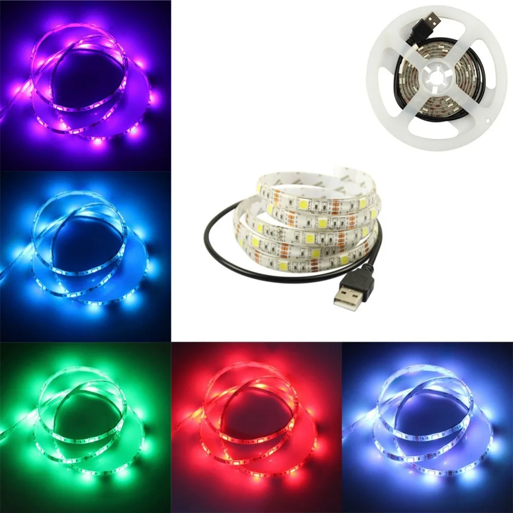 Светодиодная лента SMD5050 с USB 5 В 50 см 1 м 2 | Лампы и освещение