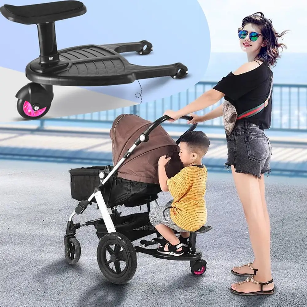 

Stroller Auxiliary Pedal Second Child Artifact Trailer Twins Baby Cart Children Standing Plate Sitting Seat Stroller Accessory