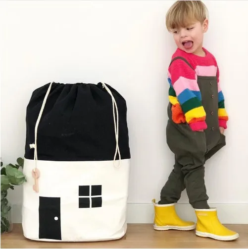 Functional Bag House Printed Fashion Children Room Decoration Toy Plush Backpacks Housekeeping Toys