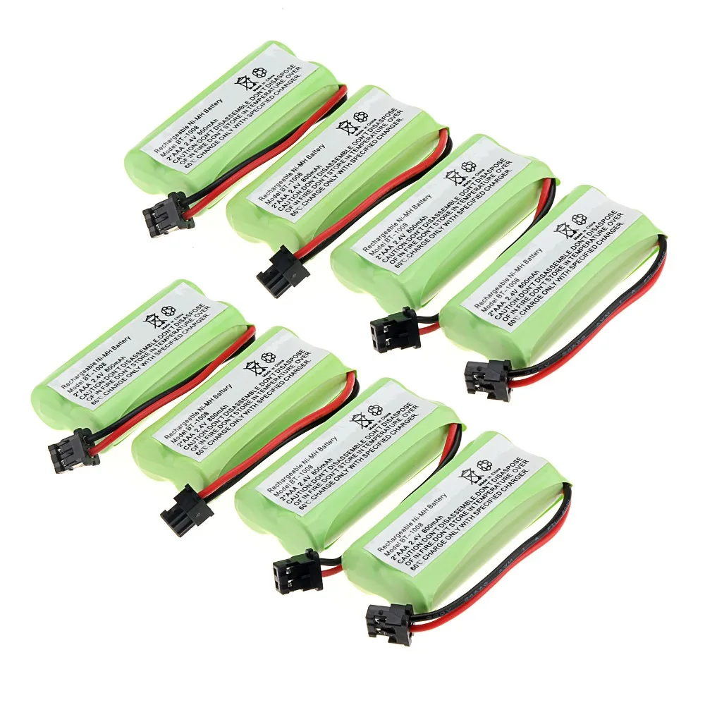 new 8 PACKS A SET 2.4V 800mAh Cordless Phone Rechargeable Ni MH Battery