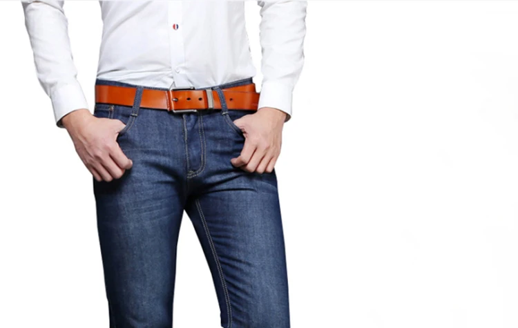Хит новые мужские брендовые джинсы модные деловые повседневные Стрейчевые узкие джинсы классические мужские брюки джинсы трендовая одежда 28-38