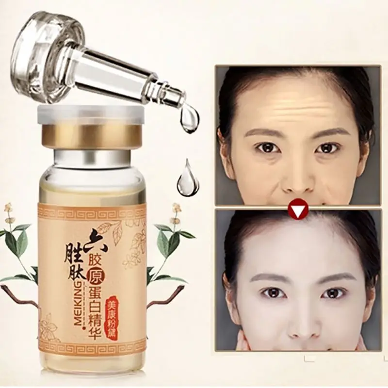 

New Arrival 1pcs Collagen Essence Anti Wrinkle Aging Moisturizing Serum 10ml Hexapeptide Collagen Hydrating Essence Hot!!